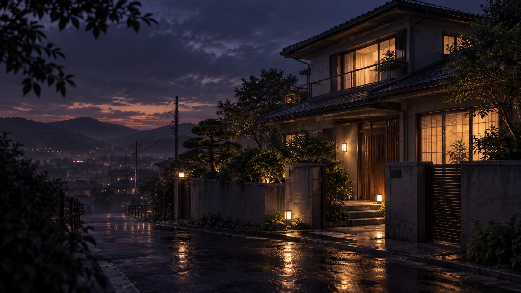 原创暮色日本住宅场景图，PlayHome游戏截图